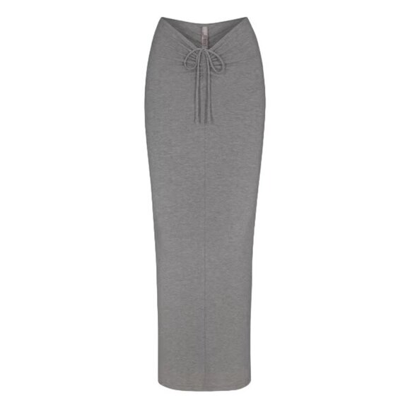 SKIMS‎ Soft Lounge Ruched Long Skirt Heather Gray XXS - Picture 1 of 11